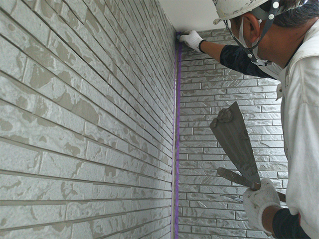玉野市 M様邸　外壁塗り替え工事施工中