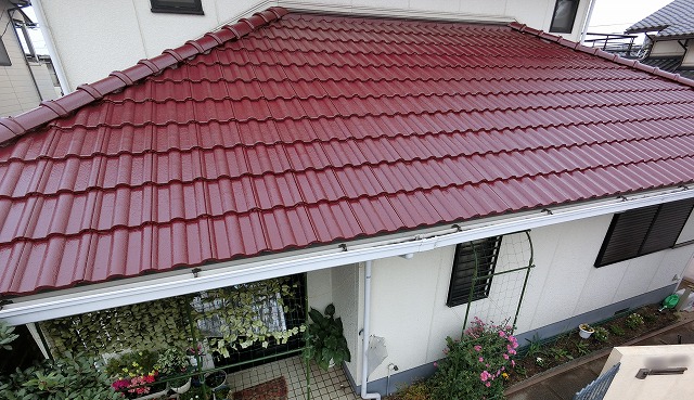 岡山市中区の屋根塗装完成