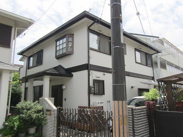 岡山市中区の住宅塗装完成