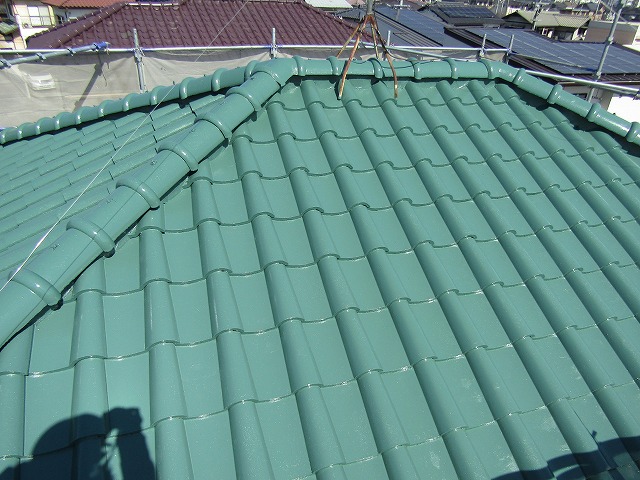 屋根の塗装完成