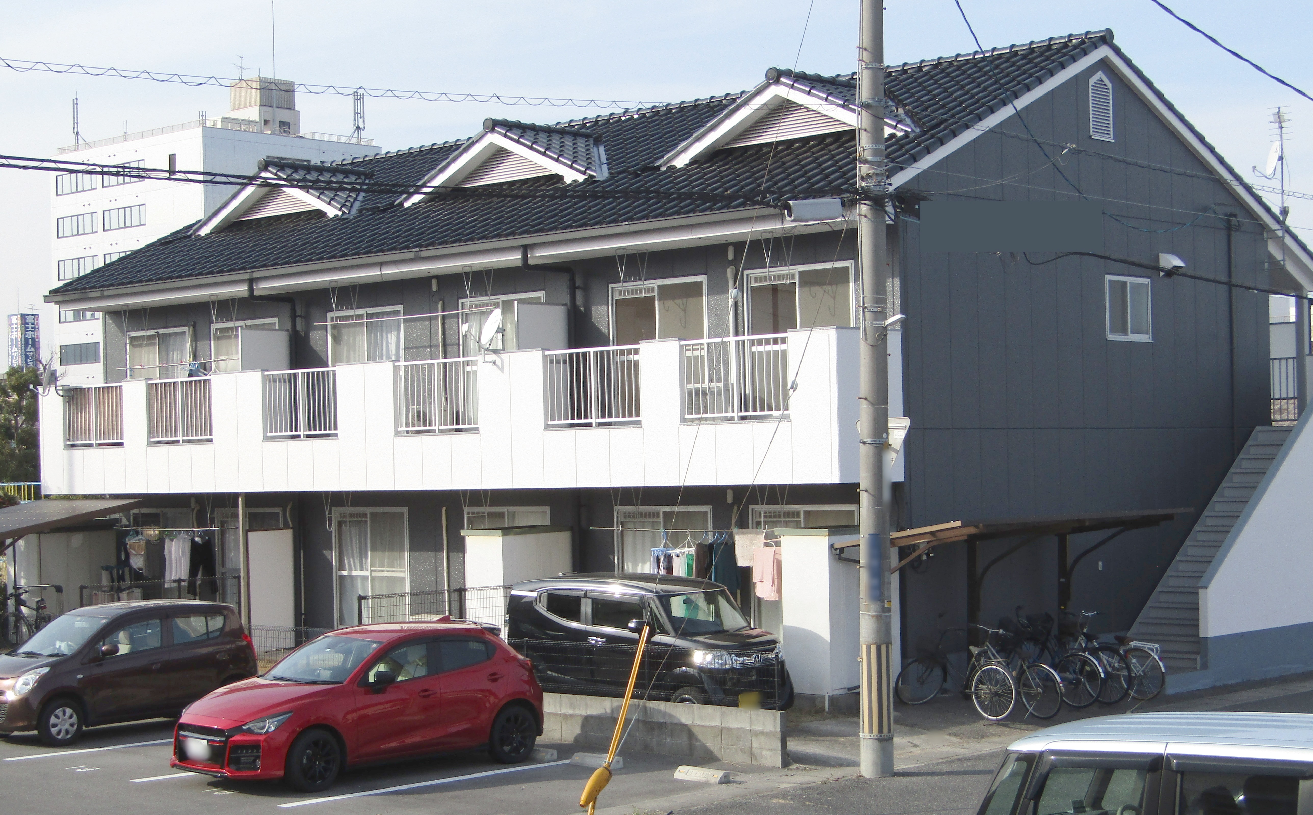 岡山市北区のアパート　完成