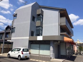 完成した岡山市中区マンション南側