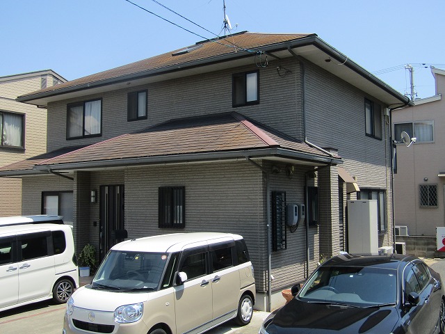 岡山市　外壁屋根塗装の塗装前