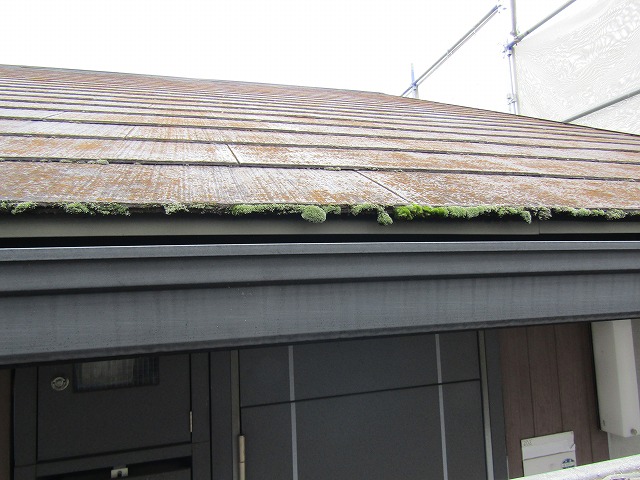 屋根の塗装前と色褪せた樋
