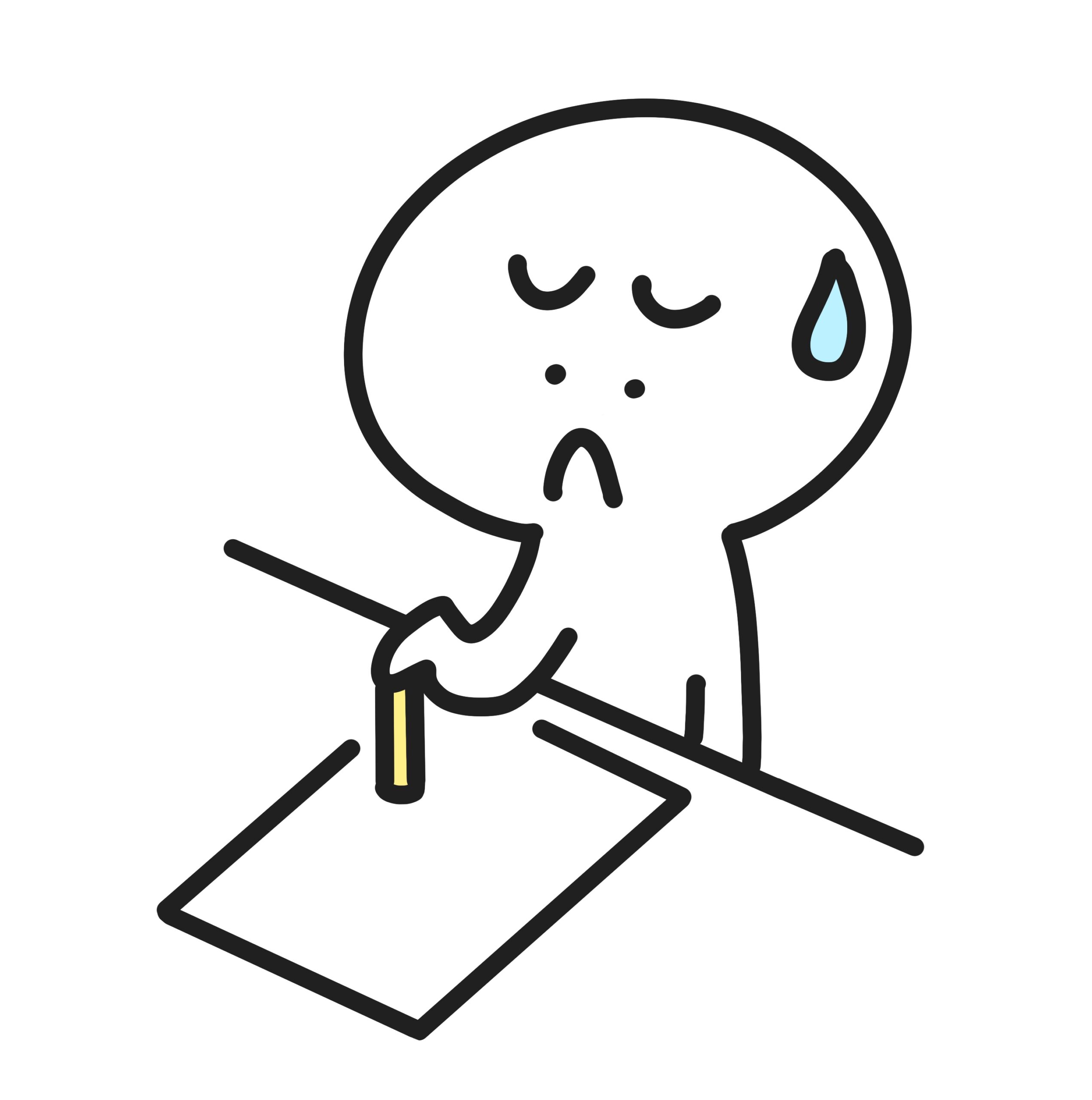 保証が切れる　契約していいか悩んでいるイラスト