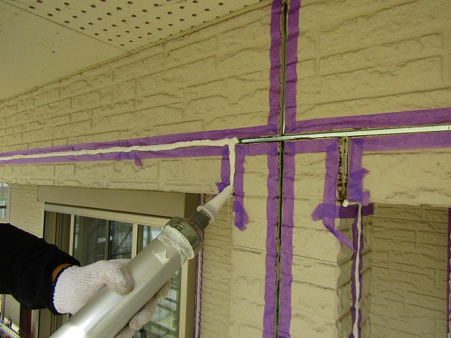 コーキング打ち替え作業