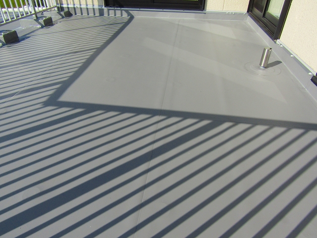 シート防水通気緩衝工法の仕上がり