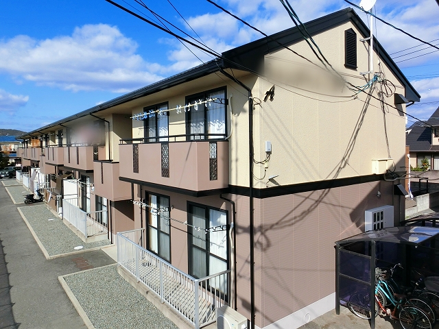 アパートの外壁塗装完成