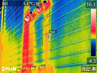 サーモグラフィによる調査