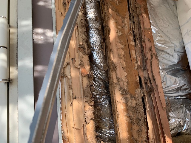 雨漏りで基材の腐食