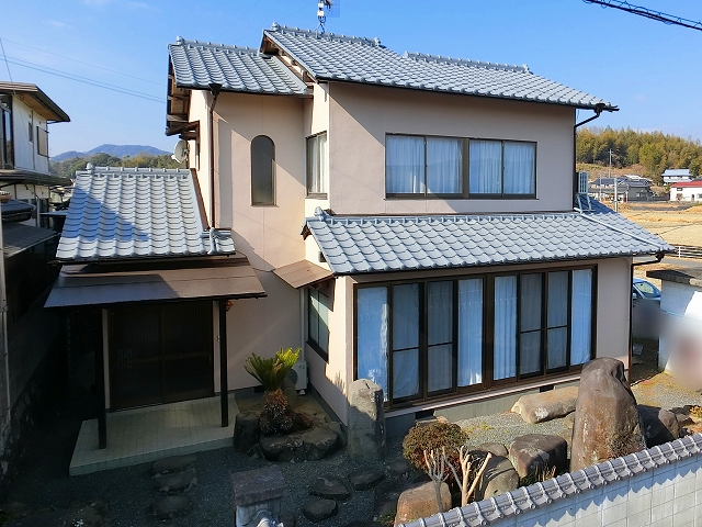 真備町　屋根外壁塗装工事の完成