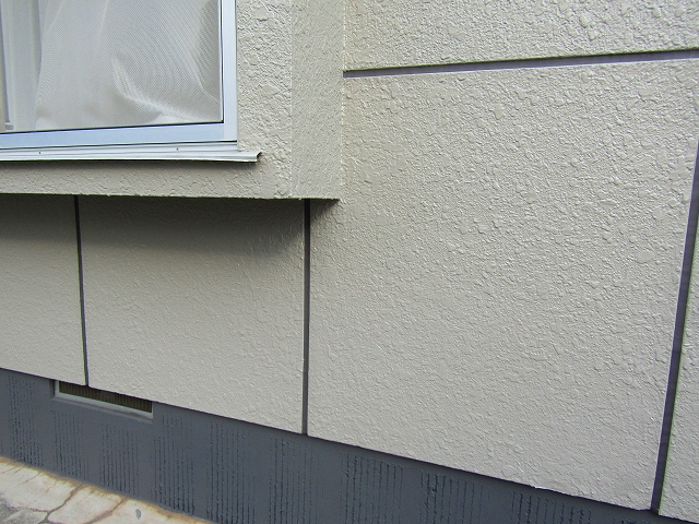 外壁完成　コーキングは化粧