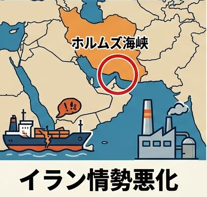 イラン情勢悪化のイラスト