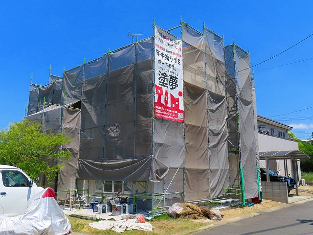 倉敷市粒浦の現場