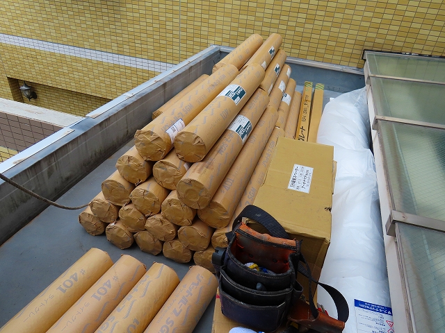 塩ビシート通気緩衝工法の材料