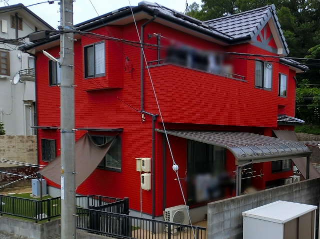 外壁塗装　施工後完成
